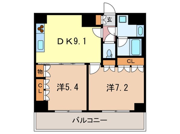 エスティメゾン王子の物件間取画像